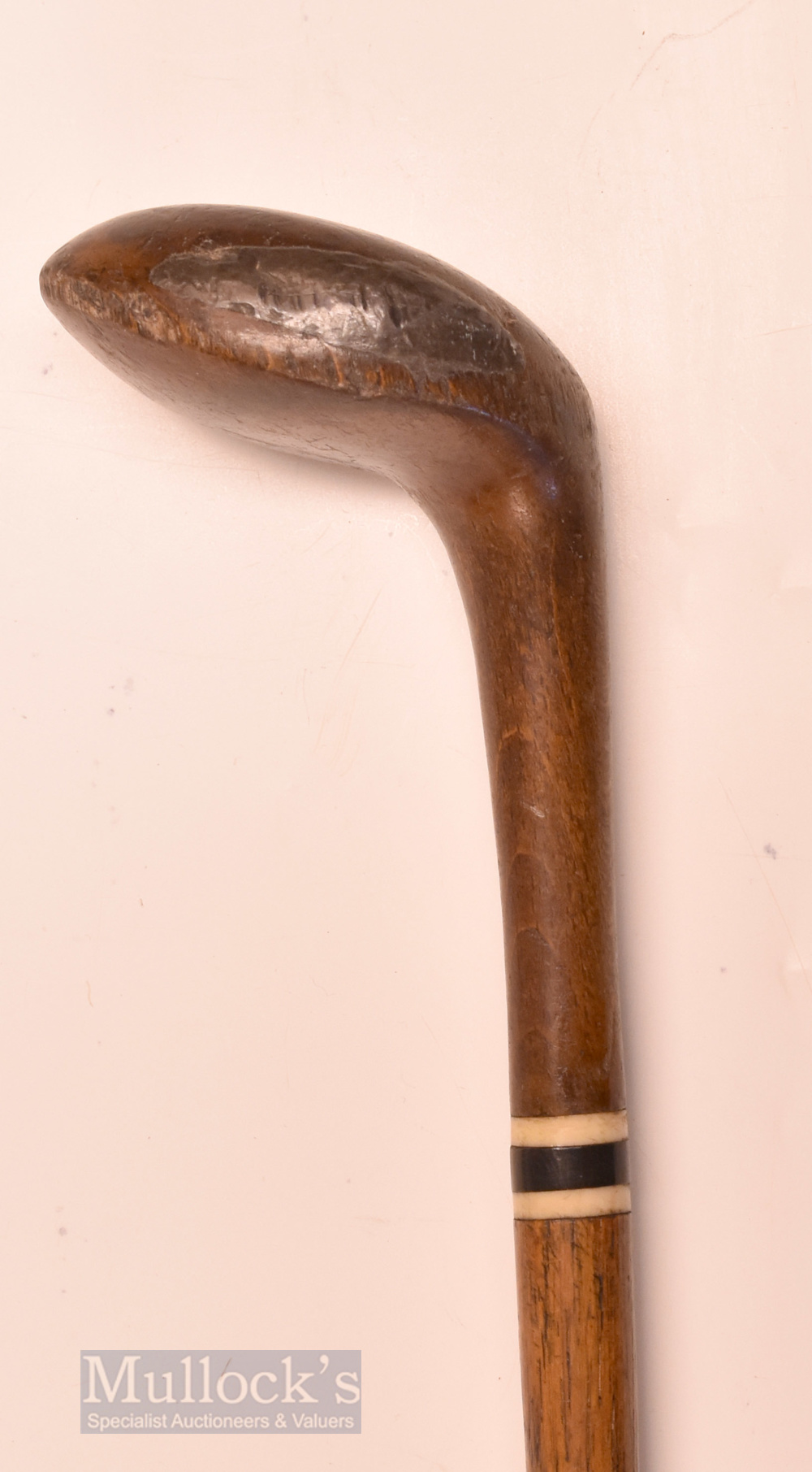 Interesting Early Sunday Golf Walking Stick fitted with persimmon socket head curved sole wood - Image 2 of 2