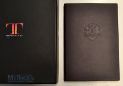 Fine Ryder Cup Leather Bound Note Book – made by Thomas Lyte England c/w embossed Ryder cup Logo the