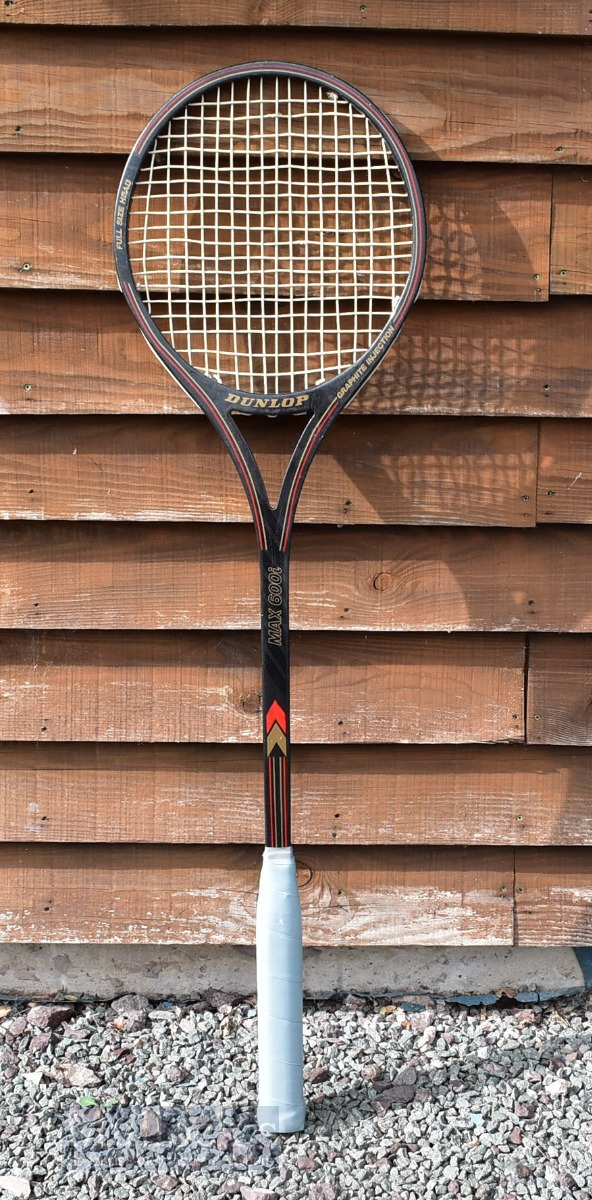 Large Dunlop Advertising Display Squash Racket Max 600i Used for Display at the c1980s Squash
