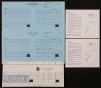 Paul Lawrie and Nick Price Signed Golf Scorecards features 1999 Open Official scorecard 4th day