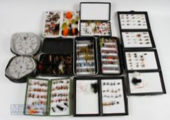 8x Fly Boxes and Flies containing 250+ wet and dry trout flies, housed in 1x C&F large box, 3x
