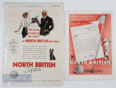 North British Golf Advertisements one from The Illustrated London News date 1940 the other from