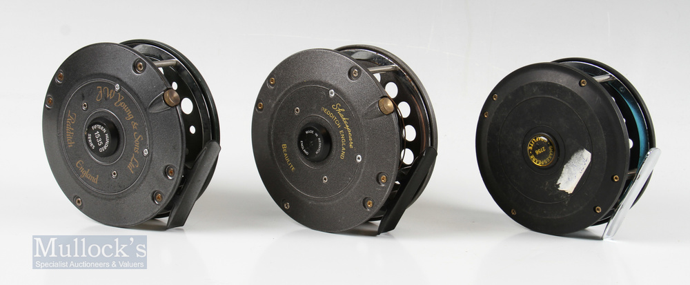 3x Fly Reels – Shakespeare Beaulite 4 ¼" 6 pillar salmon reel with rim tensioner, Shakespeare - Image 2 of 2