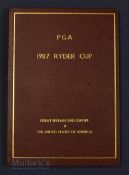 Rare 1987 Ryder Cup Golf VIP Signed Programme - held at The Muirfield Village Golf Club, Ohio and