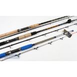 3x Various Rods – Aurora 12+ Fish Super Glass 7ft 2 piece, line 12lb to 20lb, appears unused, Ron