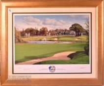 2001 Official Ryder Cup signed ltd ed colour print by Graeme Baxter – played in 2002 after "911"