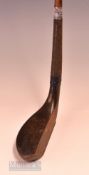 Tom Morris St Andrews longnose dark stained beech wood putter c1885 – head measures 5.5"x 1.75" x