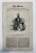 India & Punjab – Ranjit Singh Journal -An antique 1839 English periodical 'The Mirror' with the