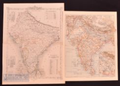 2x Maps of India – by makers Meyers and J Rapkin, both appear in good overall condition