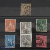 Mauritius - Early Stamp Collection 1848 -1850s Being a used 2 penny blue "Post Paid" of 1848 of