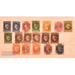 Ceylon - early collection 18 Postage Stamps c1850 – 60s. All early Pence stamps