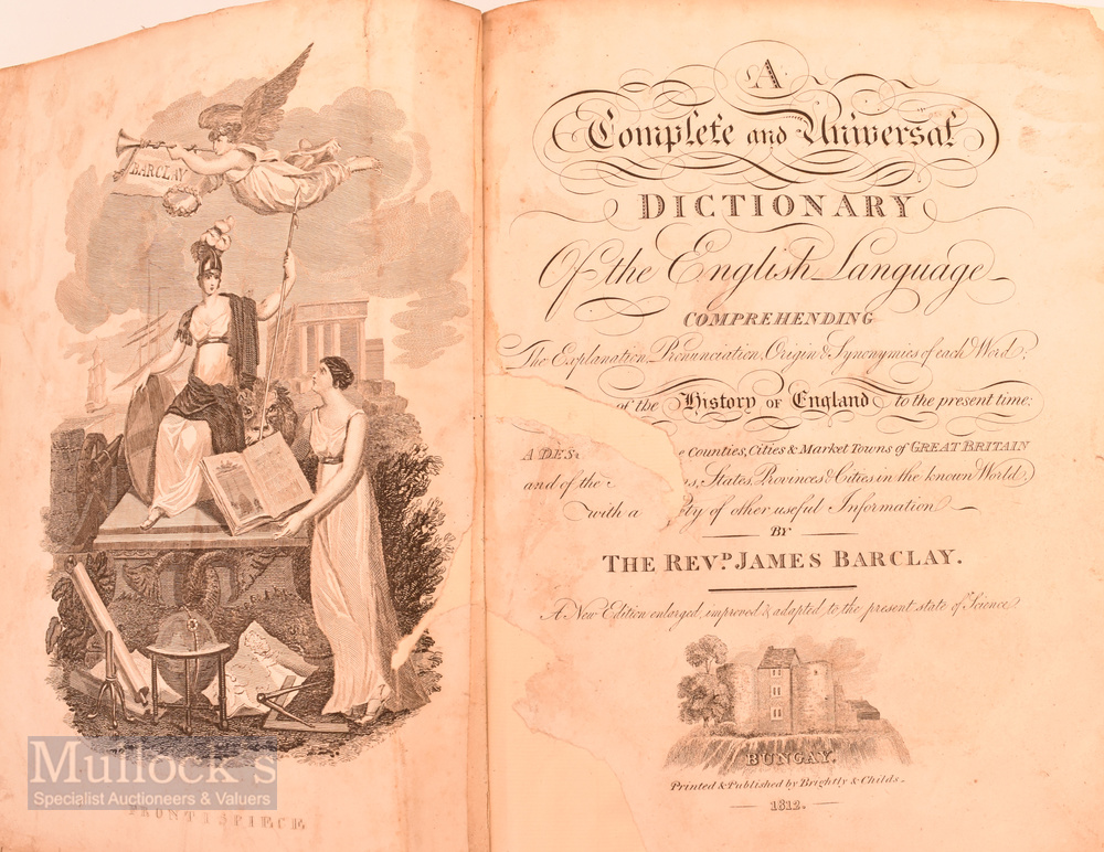 1812 'A Complete and Universal Dictionary of the English Language' by Rev James Barclay, - Image 2 of 3