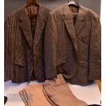 Vintage Clothing - 2 x Tweed Jackets and trousers, Jackets area John Hardy of London all wool 48"