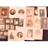 Aluminium Photograph Case with Old Cabinet Cards and other portrait cards, WW1 Portraits noted, with