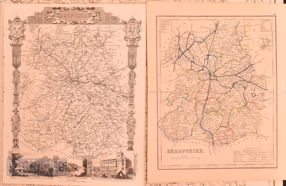Selection of Shropshire Maps includes Cary 1806 various sizes, overall good apparent condition (3) - Image 2 of 2