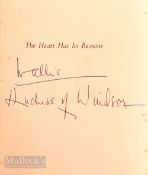 Royalty – Wallis, Duchess of Windsor Signed 'The Duchess of Windsor memoirs The Heart Has its