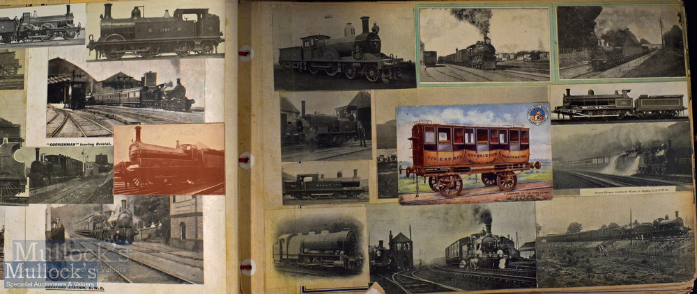 Large Scrap Album containing Prints of Locomotives dated 1897-1898 but locos appear to be from - Image 2 of 3