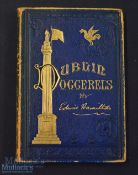 Dublin Doggerels by Edwin Hamilton Book 2nd Ed 1888, dedication copy in leather binding with gilt