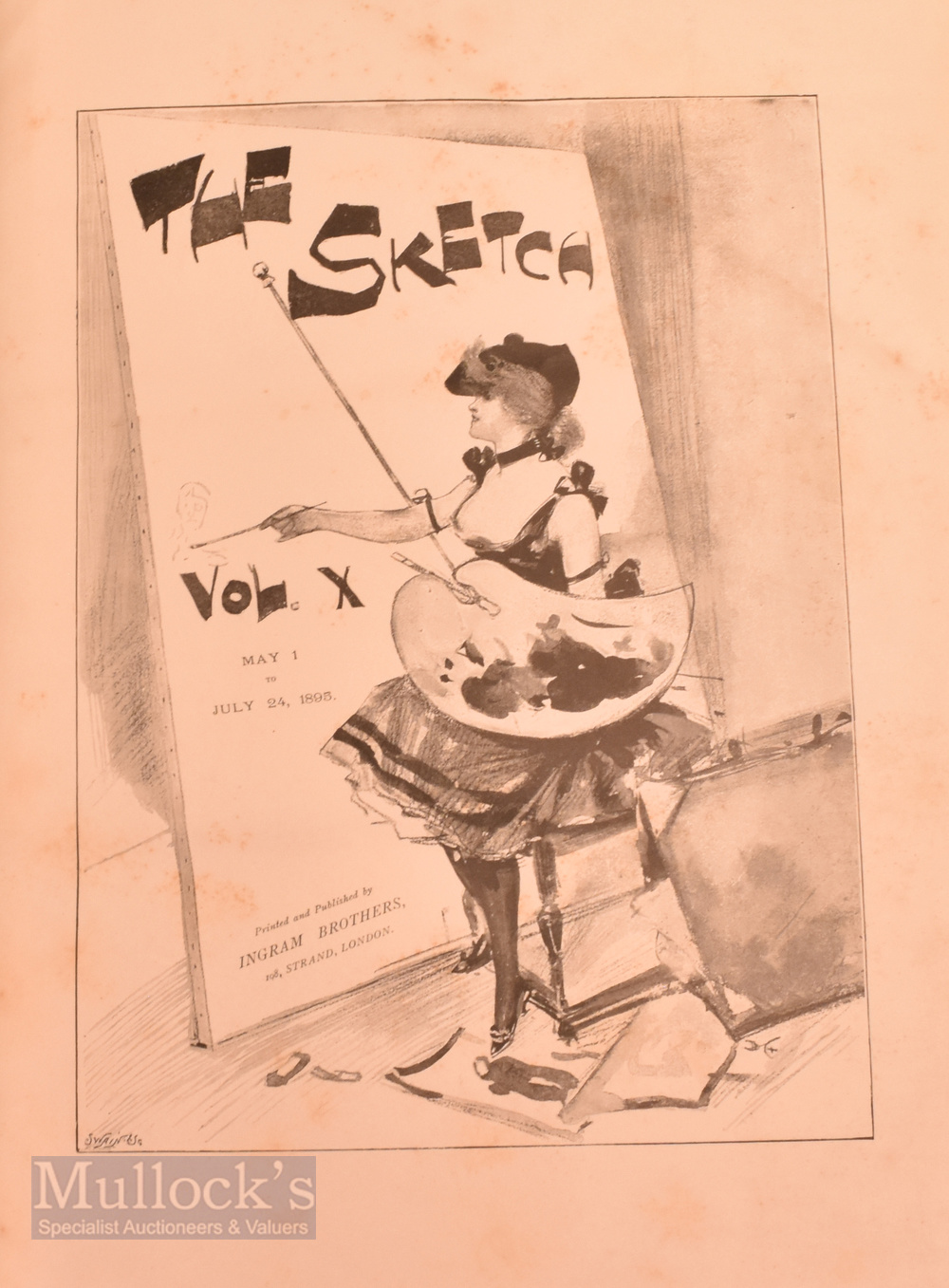 1895 Bound volume of 'The Sketch' Newspaper Magazine Vol X, illustrated, starts May-July, appears - Image 2 of 2