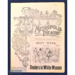 Theatre USA – Scarce Metropolis Theatre Advertising Brochure 1904 featuring Dealers in White