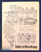 Theatre USA – Scarce Metropolis Theatre Advertising Brochure 1904 featuring Dealers in White