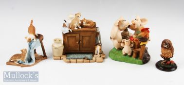 Resin Ornaments Selection – Piggin' Neighbours limited edition figure, Sherratt & Simpson 55032