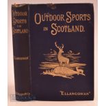 1889 'Out of Door Sports' Book first edition by 'Ellangowan', London: W H Allen & Co, some marks