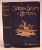 1889 'Out of Door Sports' Book first edition by 'Ellangowan', London: W H Allen & Co, some marks