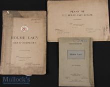 Herefordshire - 1909 Holme Lacey 5,578 Acre Estate Auction catalogue and plans by the Order of the