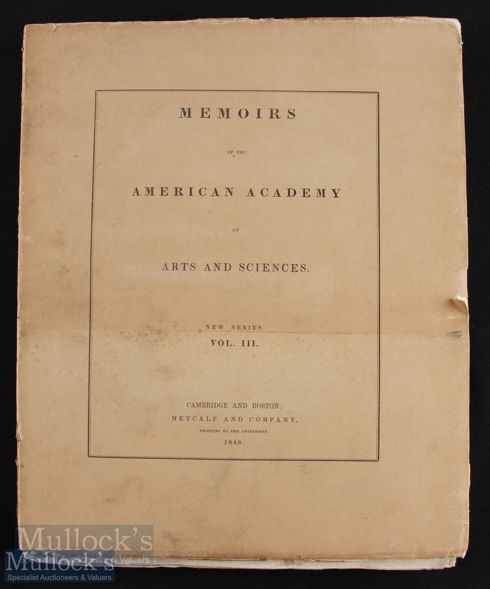 USA – Memoirs of the American Academy of Arts and Sciences, New Series Vol 3 1848 with