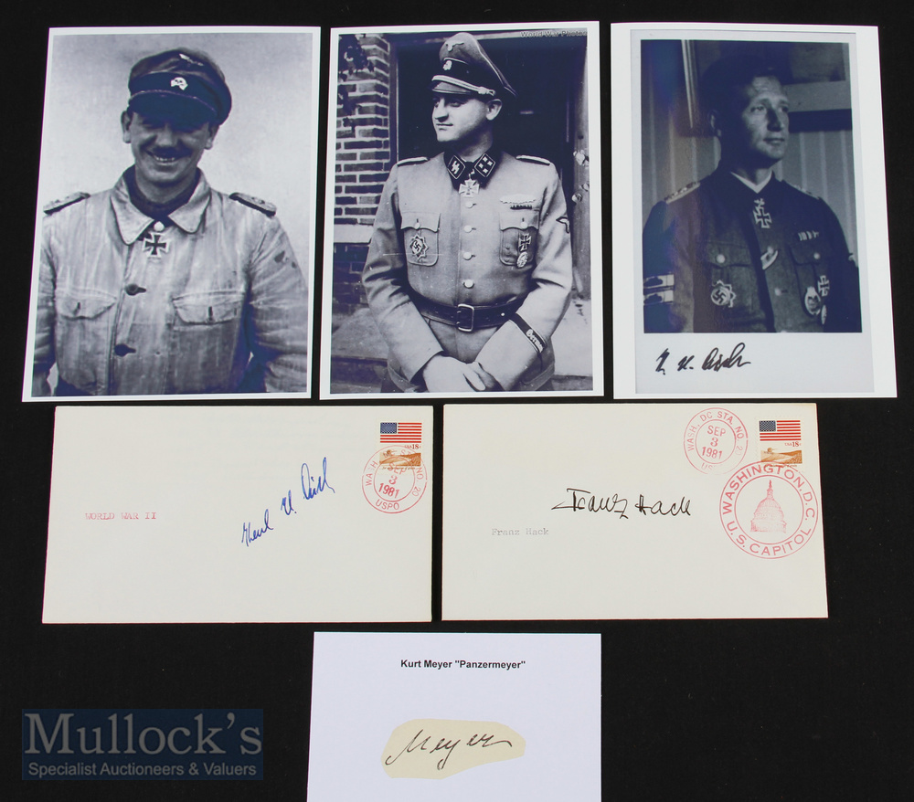 German WWII Signed First Day Covers featuring Franz Hack (1915-1997), Karl Heinz Lichte (1920-