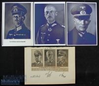 WWII – Autographs – German Field Marshal's - Karl Gerd Von Rundstedt, Willhelm Von Leeb & Fedor