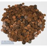 Quantity of British and Commonwealth copper coins to include Victorian, George V and George VI, (#