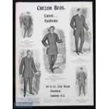 Curzon Bros "The World's Measure Taylors" Sales Catalogue c1905-10 City Road, Finsbury, London EC