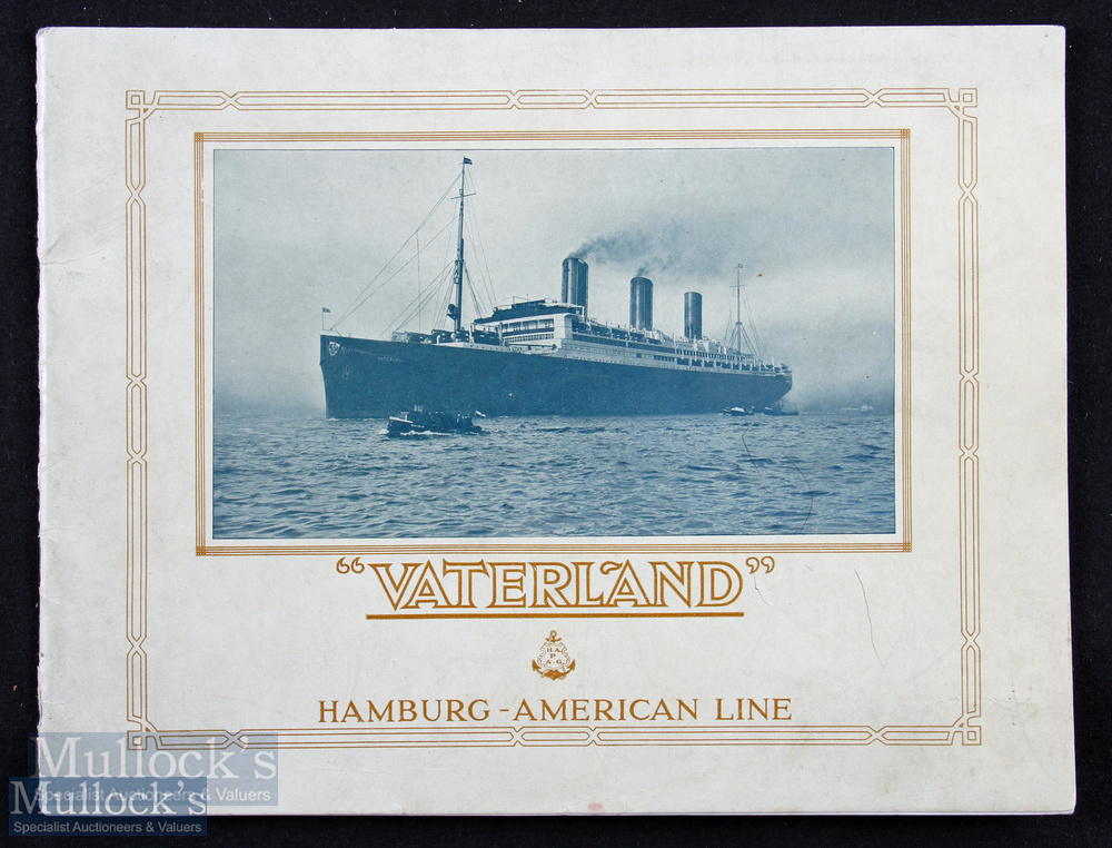 Vaterland, Hamburg America Line 1914 Publication, a most impressive publication printed at the