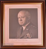 Americana – Omar Bradley (1893-1981) Signed Framed Display dated 1969 personally inscribed in blue