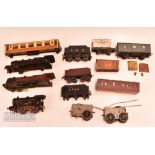 Hornby O Gauge Locomotives, Clockwork motors and tenders for spares or repair with a couple of