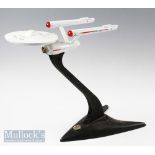 Franklin Mint Star Trek Enterprise Lamp - Cast from metal (Note missing its power source power pack)