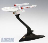 Franklin Mint Star Trek Enterprise Lamp - Cast from metal (Note missing its power source power pack)