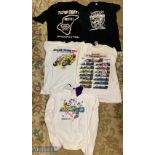 1980-90s Vintage T shirts TT Isle of Man Races to include 2 British 20 Grand Prix 1987- XL+L,