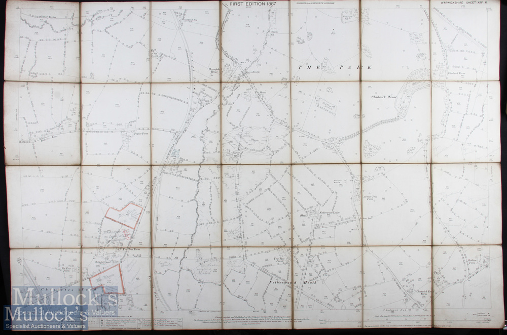 West Midlands - Frederick Blackett Linen backed Map Selection featuring Castle Bromwich (poor), - Image 2 of 3