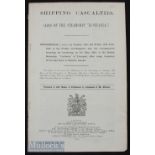 1919 Lusitania list of Shipping Casualties, 22-page HMSO Publication of the Formal Investigation