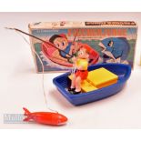 Japanese Gakken Plastic Battery Fishing Boat Toy by Fischer Junger made for the German market,