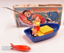 Japanese Gakken Plastic Battery Fishing Boat Toy by Fischer Junger made for the German market,