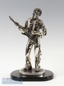 Leonardo Silver Dreams Collection Jimi Hendrix Figurine, Stands 13.5" tall on wooden plinth.