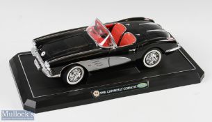 Gearbox 1/12 Scale Diecast Model Black 1958 Chevrolet Corvette With original box (some signs of wear