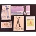 Jack Nicklaus Royal Bank of Scotland Banknote 2005, plus Royal Jersey gold club 1978 stamps, 2