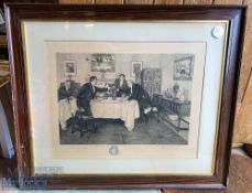 W Dendy Sadler (1854-1923) and James Dobie (1849-1923) Signed Etching depicting four gentlemen