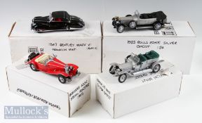4 x Various Franklin Mint 1:24 Scale Diecast Models features the 1925 Rolls Royce Silver Ghost (with