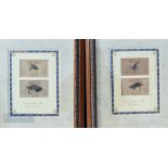 2x Framed fishing Fly Displays –Traditional Salmon Flies – each containing 2 large flies brown